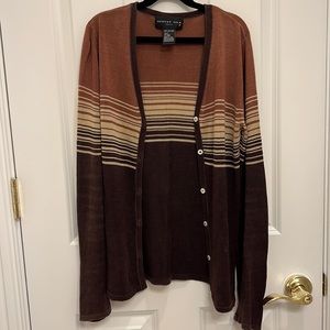 August Silk Brown Caridgan